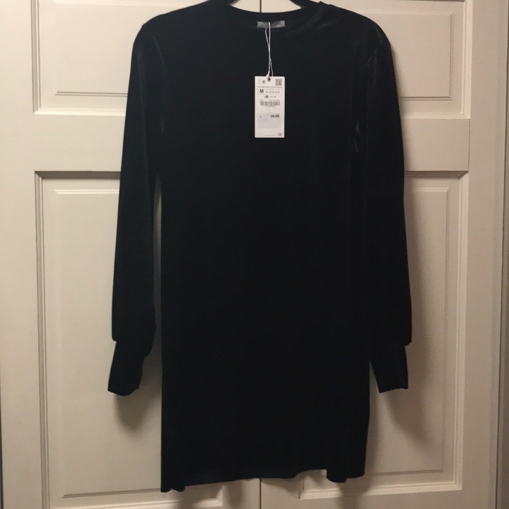 Zara black Velvet Dress